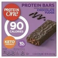 Protein One, Протеиновые батончики, шоколадная помадка, 5 батончиков, 27 г (0,96 унции)
