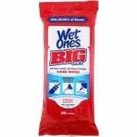 Wet Ones, Big Ones, экстратолстые антибактериальные салфетки для рук, свежий аромат, 28 шт.