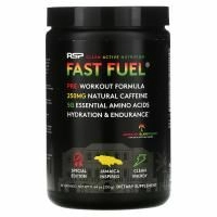 RSP Nutrition, Fast Fuel, формула перед тренировкой, восполнение жидкости и выносливость, со вкусом ямайского тропического пунша, 330 г (11,64 унции)