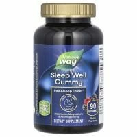 Nature's Way, жевательные таблетки для хорошего сна, со вкусом ягод, 90 жевательных таблеток