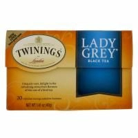 Twinings, Lady Grey Black Tea, 20 чайных пакетиков, 40 г (1,41 унц.)