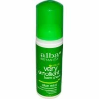 Alba Botanica, Смягчающая натуральная пена для бритья, суперувлажняющая, мятное алое, 145 мл (5 жидких унций)