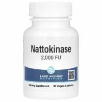 Lake Avenue Nutrition, Наттокиназа, протеолитический фермент, 2000 FU, 30 растительных капсул