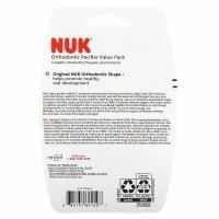 NUK, Orthodontic Pacifier Value Pack, 0-6 Months, Pink, 3 Pack