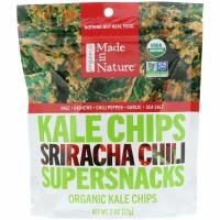 Made in Nature, Органические чипсы из кудрявой капусты и соусом шрирача, 2 унции (57 г)