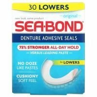 SeaBond, Адгезивные пломбы для зубных протезов, нижние, оригинальные, 30 шт.