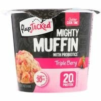 FlapJacked, "Мощный маффин" с пробиотиками, три вида ягод, 1,94 унц. (55 г)