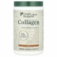 Great Lakes Wellness, Пептиды коллагена, говядина травяного откорма, чай, 284 г (10 унций)