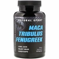 Natural Sport, Якорцы, Мака, Пажитник, Комплекс для мужчин, 90 вегетарианских капсул