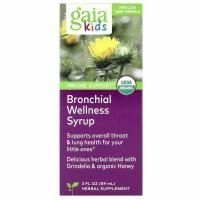 Gaia Herbs, Kids, Bronchial Wellness, для детей, не содержит алкоголя, 3 жидких унций (89 мл)