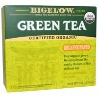 Bigelow, Органический зеленый чай, без кофеина, 40 пакетиков, 1.73 унций (49 мл)