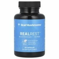 Real Mushrooms, RealRest, грибы и травы`` 60 капсул