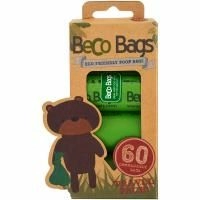 Beco Pets, Экологически безопасные пакеты для уборки за собакой, 60 биоразлагаемых пакетов, 4 рулона