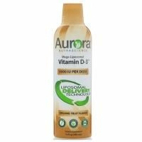 Aurora Nutrascience, Мега-липосомный витамин D3, Вкус органических фруктов, 9000 МЕ, 16 ж. унц.(480 мл)