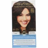 Tints of Nature, Перманентная  краска для волос, натуральный коричневый оттенок, 4N, 4.4 жидкие унции (130 мл)