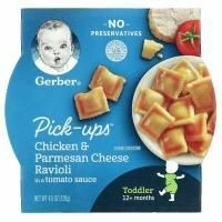 Gerber, Pick-Ups, Chicken & Parmesan Cheese Ravioli, Toddler, 12+ Months, 4.5 oz (128 g)