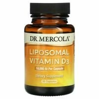 Dr. Mercola, Липосомный витамин D3, 10000 МЕ, 90 капсул