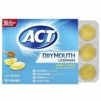 Act, леденцы от сухости во рту с ксилитолом, мед и лемон, 36 леденцов