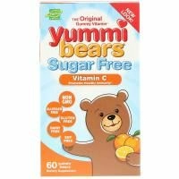 Hero Nutritional Products, Yummi Bears, Vitamin C, Sugar Free, All Natural Fruit Flavors, 60 Gummy Bears