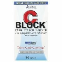 Absolute Nutrition, C Block, блокировщик крахмала и углеводов, 90 капсул