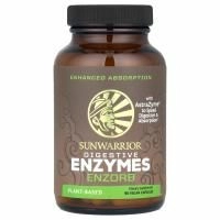 Sunwarrior, Enzorb, ферменты для пищеварения, 90 веганских капсул