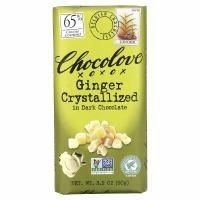 Chocolove, Кристаллы имбиря в темном шоколаде, 3.2 унции (90 г)