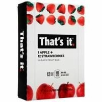 That's it Nutrition, Фруктовый батончик Яблоко и клубника 12 батончиков