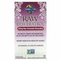 Garden of Life, RAW Resveratrol, 350 мг, 60 веганских капсул