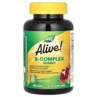 Nature's Way, Alive! Комплекс витаминов группы В, вишневый вкус, 60 жевательных таблеток