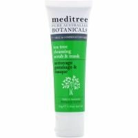 Meditree, Чистые австралийские лекарственные растения, очищающий скраб и маска из чайного дерева, для более жирной и комбинированной кожи, 50 г
