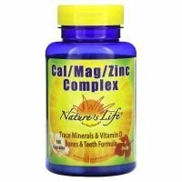 Nature's Life, Комплекс кальция, магния и цинка, 100 капсул