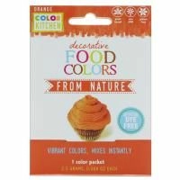 ColorKitchen, Украшение, пищевые красители, взятые у природы, оранжевый, 1 пакетик с красителем, 0,088 унц. (2,5 г.)