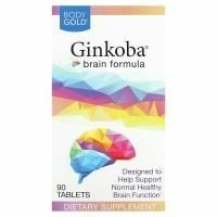 BodyGold, Ginkoba, фломула для мозга, 90 таблеток