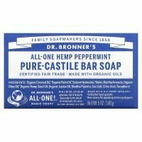 Dr. Bronner's, Pure Castile Bar Soap, All-One, конопля, перечная мята, 140 г (5 унций)