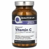 Quality of Life, Advasorb, витамин C, 60 растительных капсул