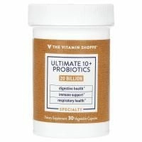The Vitamin Shoppe, Ultimate 10+, пробиотики, 20 млрд, 30 растительных капсул