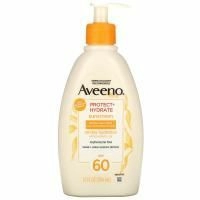 Aveeno, Protect + Hydrate, солнцезащитный крем, SPF 60, 354 мл (12 жидк. Унций)