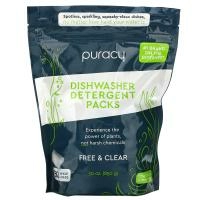 Puracy, Dishwasher Detergent Packs, Free & Clear, 50 Wash Loads, 30 oz (850 g)
