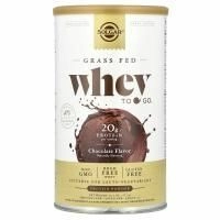 Solgar, Whey To Go, сывороточный белок, с натуральным шоколадным вкусом, 16 унций (454 г) порошка