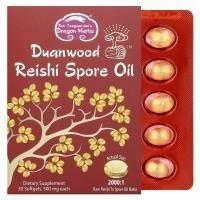 Dragon Herbs, Duanwood масло из спор грибов рейши, 500 мг, 30 капсул