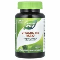 Nature's Way, Витамин D3, 5000 МЕ, 240 гелевых капсул