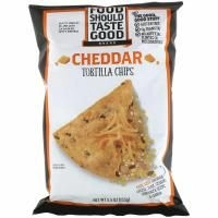 Food Should Taste Good, Натуральные чипсы Tortilla с сыром чеддер, 5,5 унций (156 г)