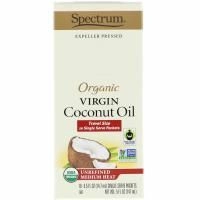 Spectrum Culinary, Органическое нерафинированное кокосовое масло, нерафинированно на среднем огне, 10 отдельных порционнных пакетиков, по 14,7 мл каждый