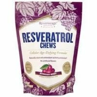 Reserveage Organics, Ресвератрол жевательный Бордоская ягода 30 жевательных конфет