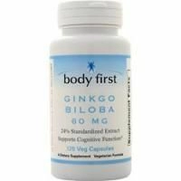 Body First, Гинкго билоба (60 мг) 120 вегетарианских капсул
