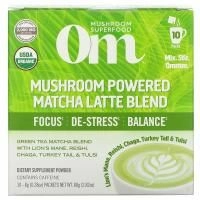 Om Mushrooms, Смесь маття латте с грибами, 10 пакетиков по 0,28 унции (8 г) каждый