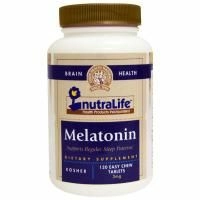NutraLife, Мелатонин, 3 мг, 120 легкоразжевываемых таблеток