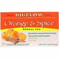 Bigelow, Травяной чай, Апельсин и Специи, без кофеина 20 чайных пакетиков, 1.50 унции (42 г)