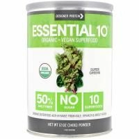 Designer Protein, Essential 10 Superfood, суперзелень, 340 г (12 унц.)