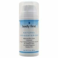 Body First, Натуральный Прогестероновый крем без запаха 3 унции